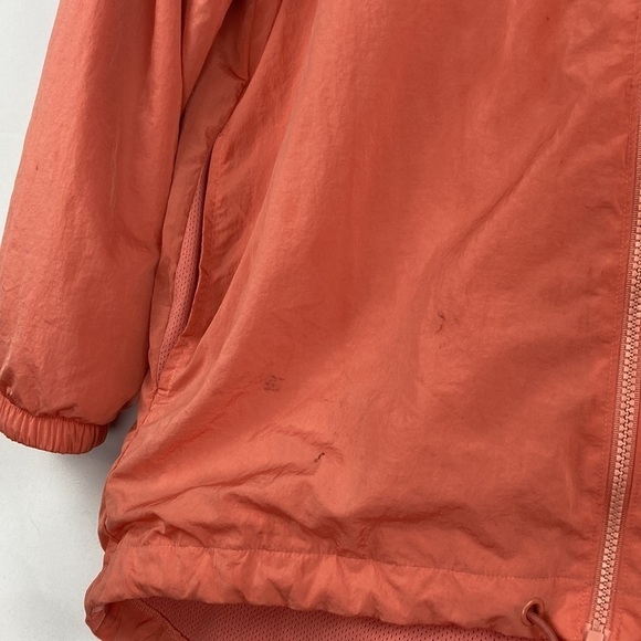 Pink coral full zip over sized lightweight hooded jacket - Picture 2 of 7